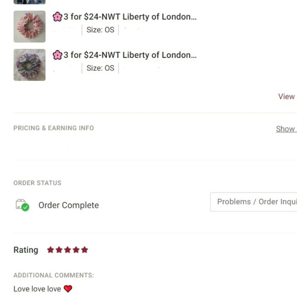 Liberty of London Art Fabric Scrunchie Black White Capel Floral Cottagecore - Picture 7 of 11